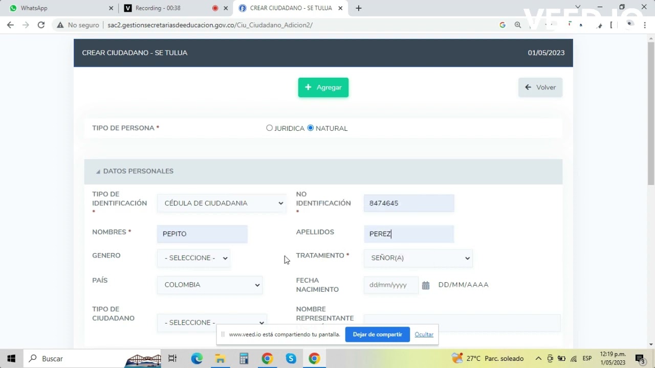 Registro Aplicativo SAC2