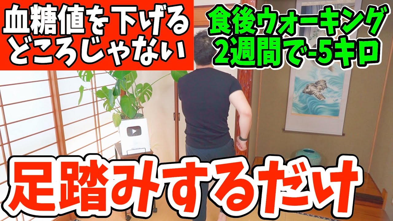 【食後すぐコレだけ！】2週間で-5kgを目指す血糖値を下げる食後の運動でお腹痩せ背中痩せしながら腰痛まで解消するダイエット／室内ウォーキングで痩せ体質になろう最強ダイエット！