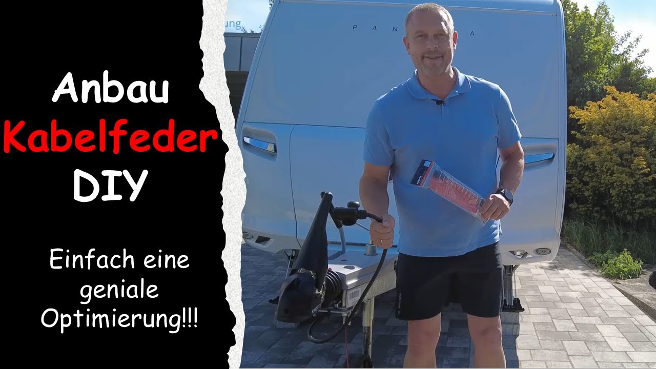 Kabelfeder für KFZ-Anschlusskabel unseres Wohnwagens von KNOTT, einfach Genial!!!