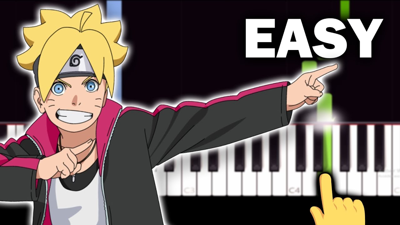 Boruto : Naruto Next Generations OP 1 - EASY Piano tutorial