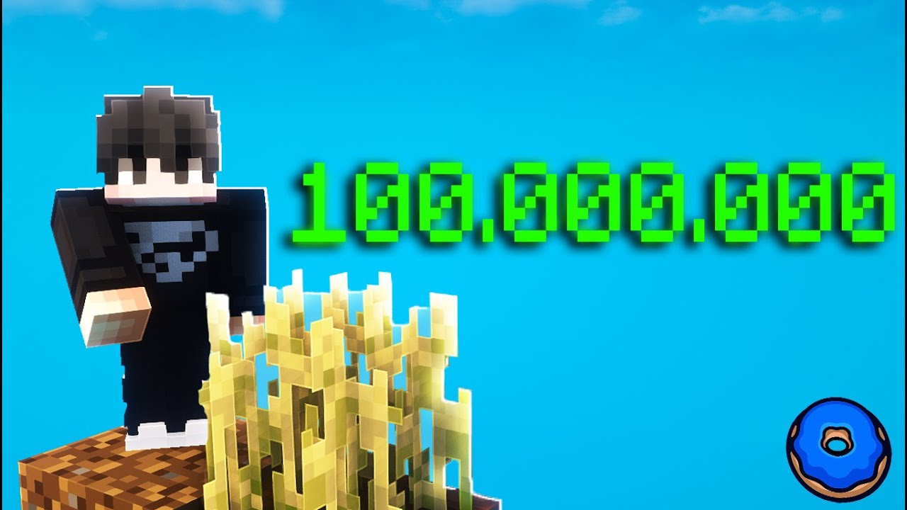 چجوری فقط با یک گندم روی یه بلاک پولدار شدم  | DonutSMP