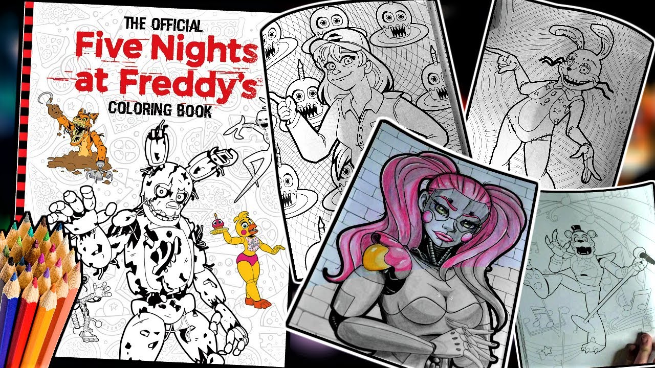 a look at THE OFFICIAL FNaF COLORING BOOK (and colouring it)