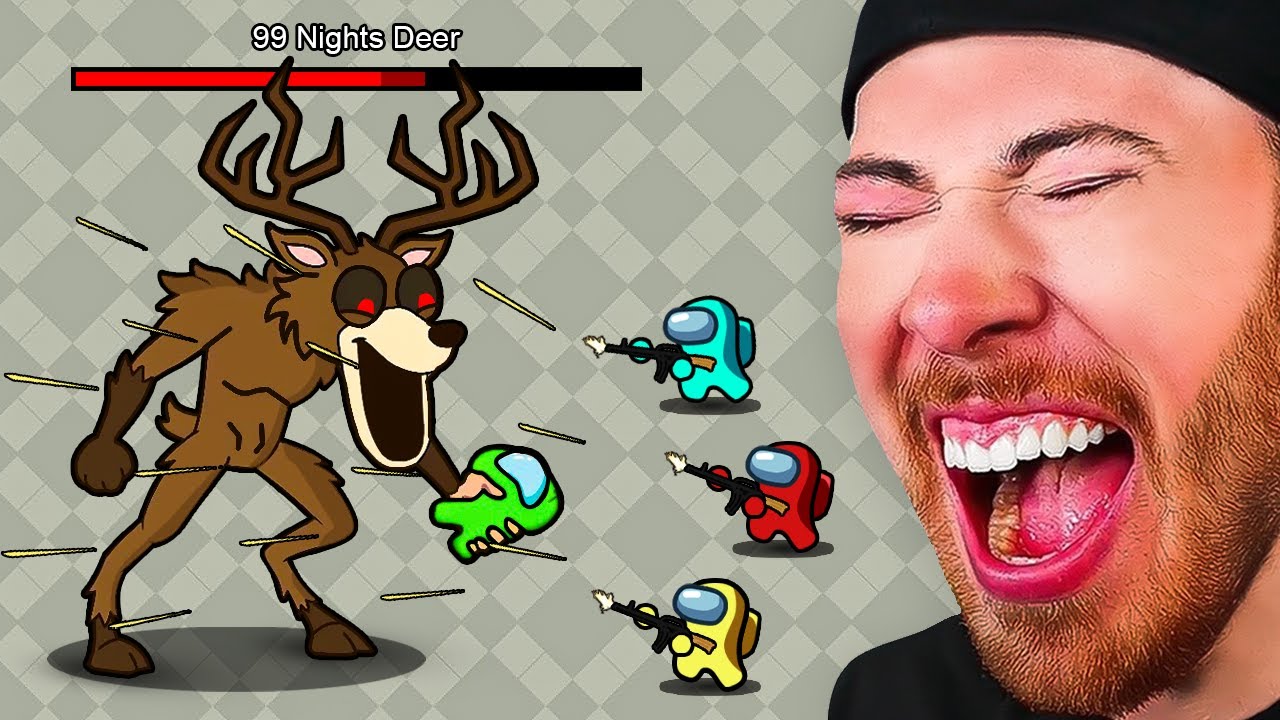 Mini Crewmates vs 99 NIGHTS IN THE FOREST! (Funny Animation Among Us)