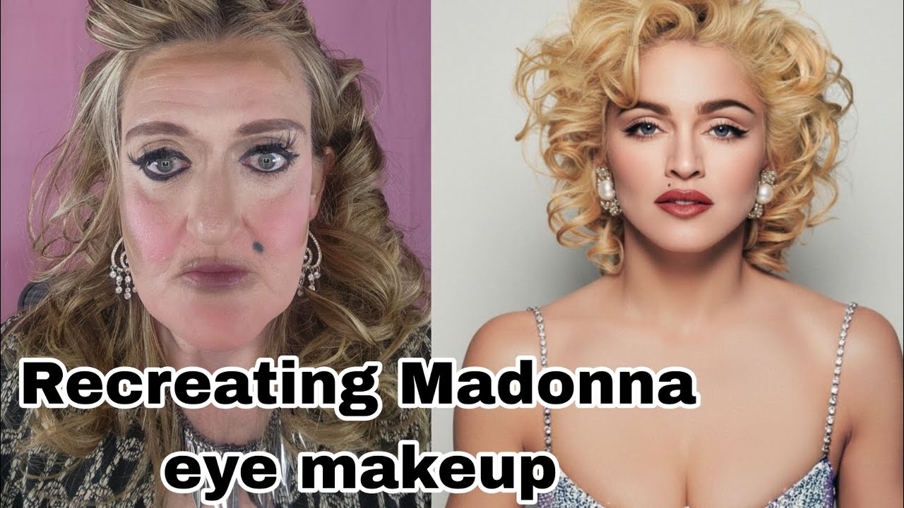 RECREATING MADONNA EYE MAKEUP. #MADONNA #EYESHADOW #90smakeuplook 