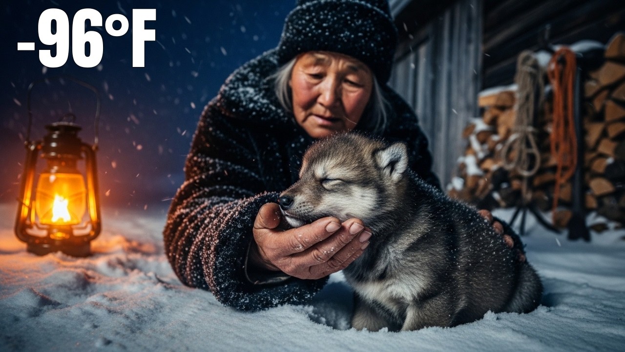 An Elderly Woman Saved a Freezing Wolf Pup at -96°F in Siberia ❄️🐺