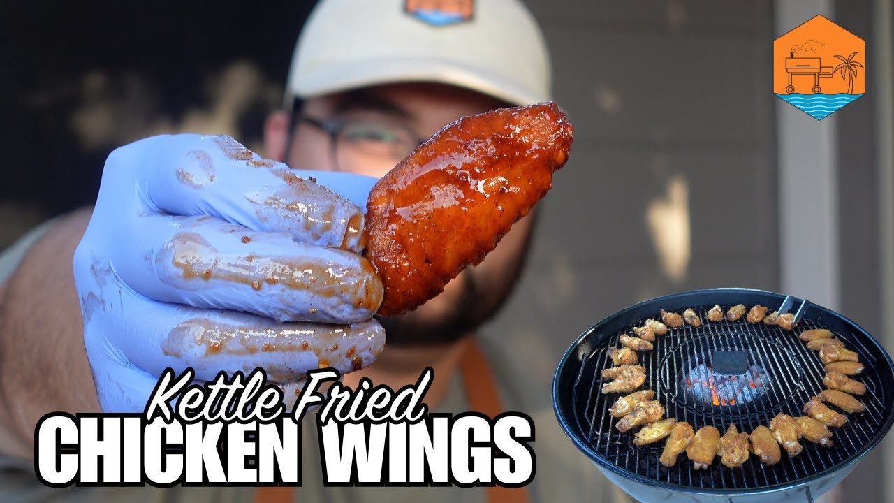 CRISPY GRILLED CHICKEN WINGS on the Weber Kettle!