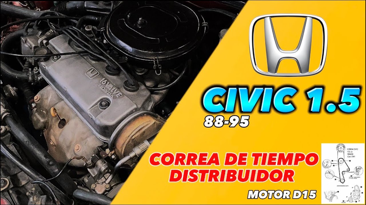 CORREA DE TIEMPO Y DISTRIBUIDOR DE HONDA CIVIC 1.5 16v | MOTOR B15