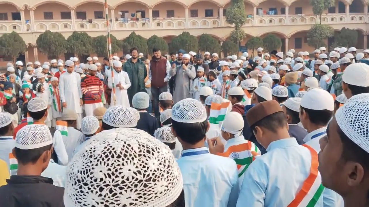 A captivating scene  of 26th January, Republic Day and speeched By Principal Shaikh Khairul Islam M