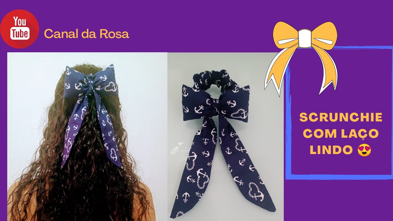 Scrunchie com La&ccedil;o