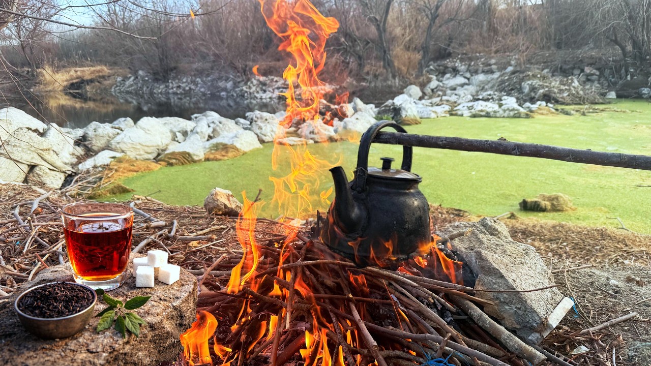 Cold River, Warm Fire, Hot Tea 🔥 Ultimate Cozy Camp