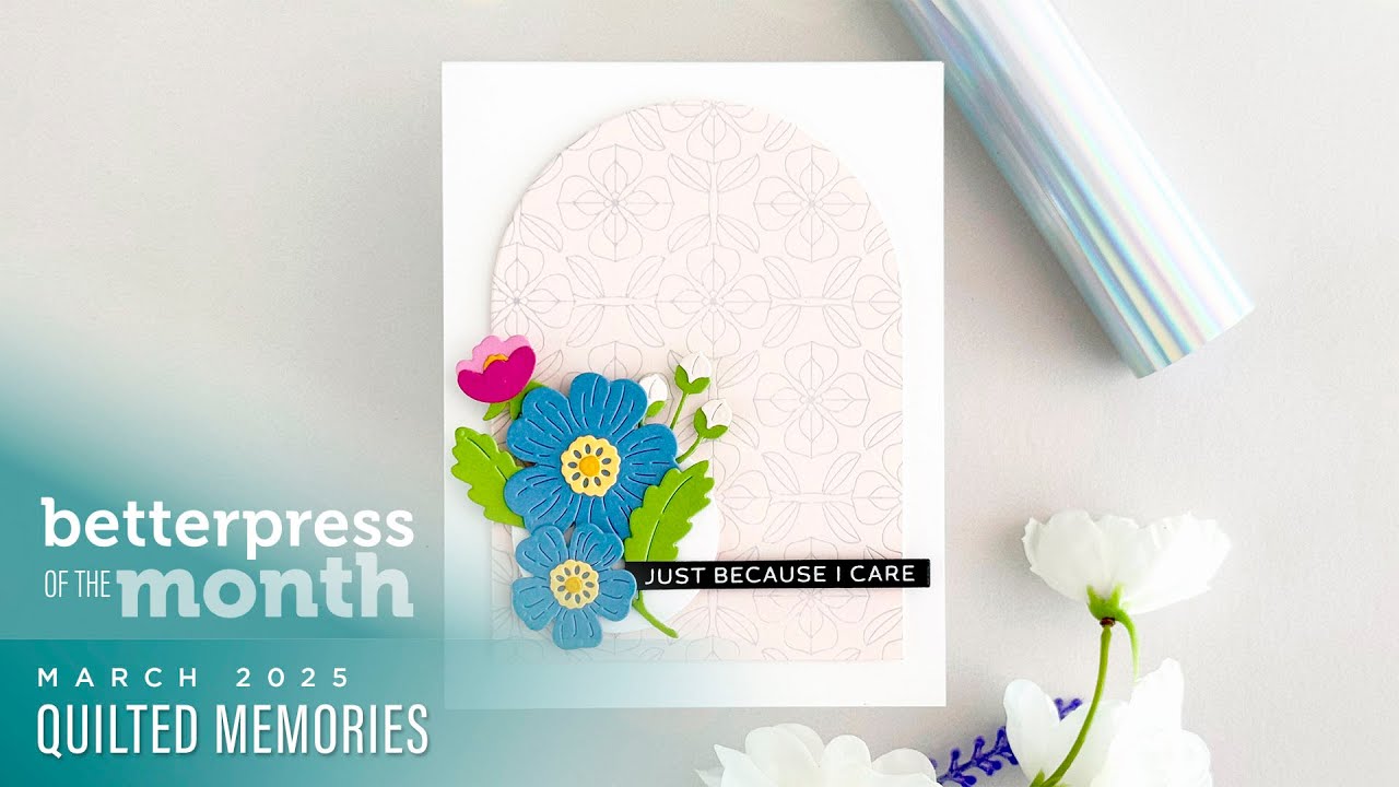 Spellbinders March 2025 BetterPress Plate of the Month – Quilted Memories
