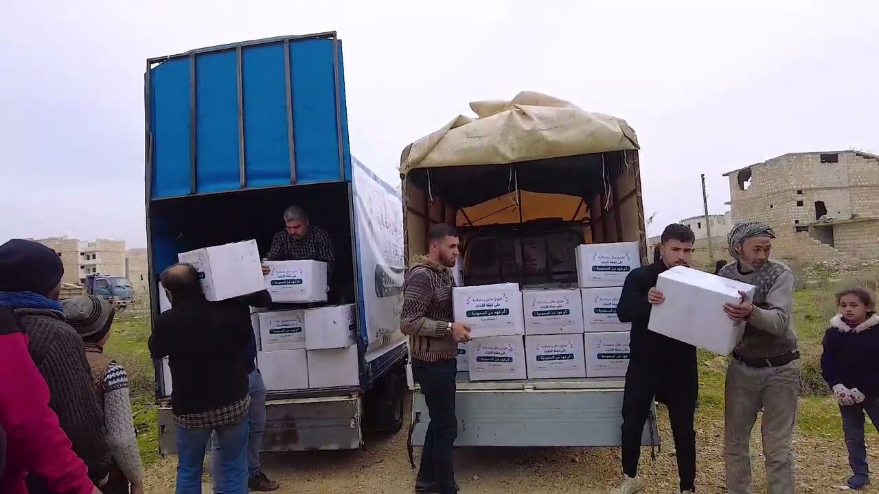 توزيع سلل رمضانية مقدمة من الاخت أم فهد من السعودية