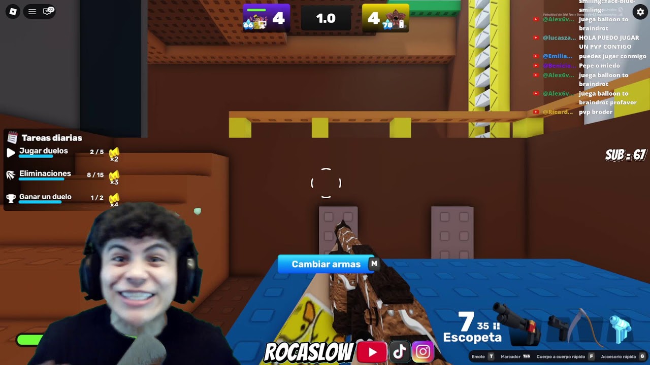 Jugando Roblox en vivo con todos los espectadores