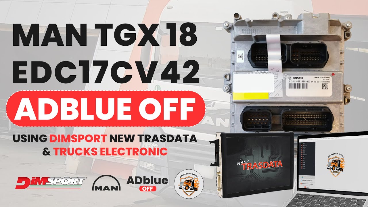 MAN TGX 18 EDC17CV24 AdBlue OFF Using DIMSPORT New TRASDATA - برمجة الادبلو لشاحنة مان