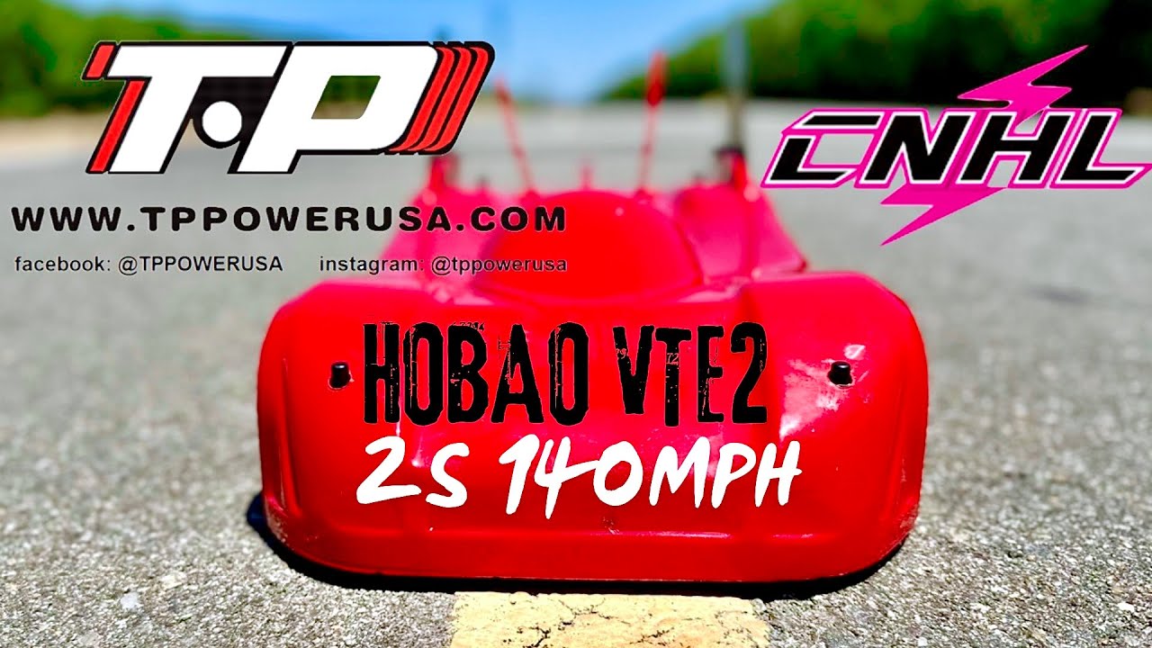 Hobao VTE2 on 2S SINGLE MOTOR 140mph skyrc 141mph racebox #tppower #cnhl #hobao #racebox