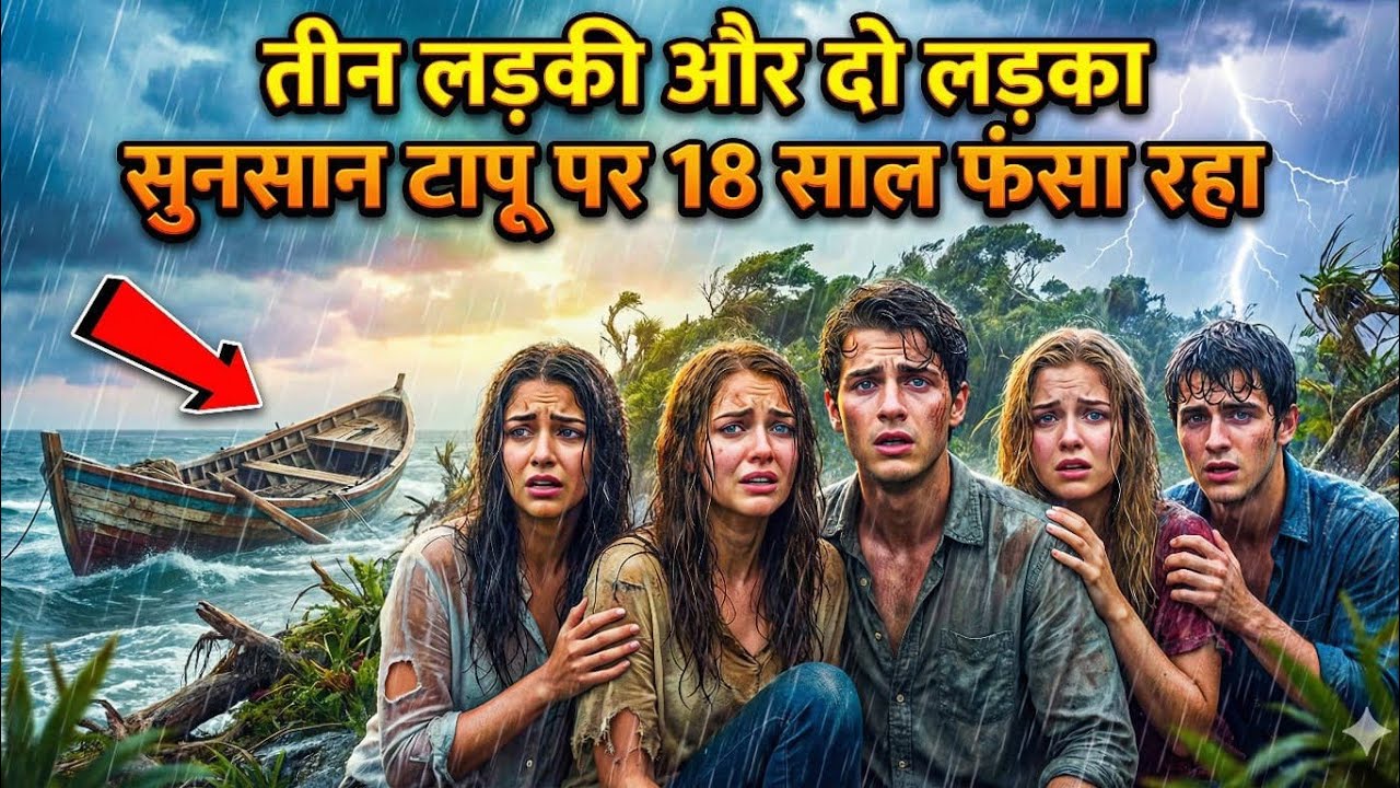 2 लड़का और 3 लड़की 18 साल फंसा रहा आयलैंड पर।।       18 Years survival 