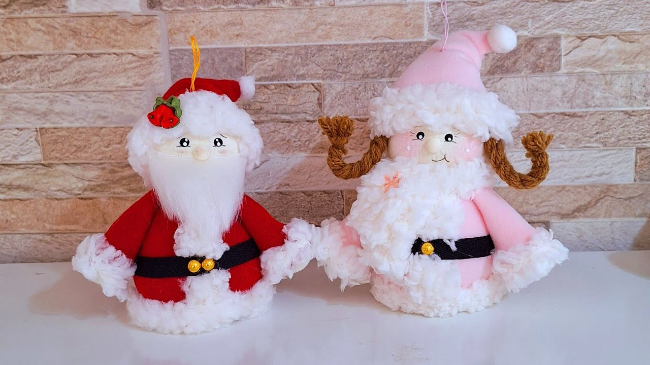 Passo à passo Papai Noel de Fuxico