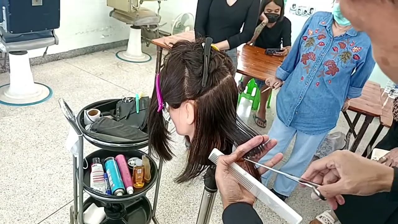 EasyHaircut กำลังถ่ายทอดสด!#ทรงรากไทรยาววู๊ฟคัท