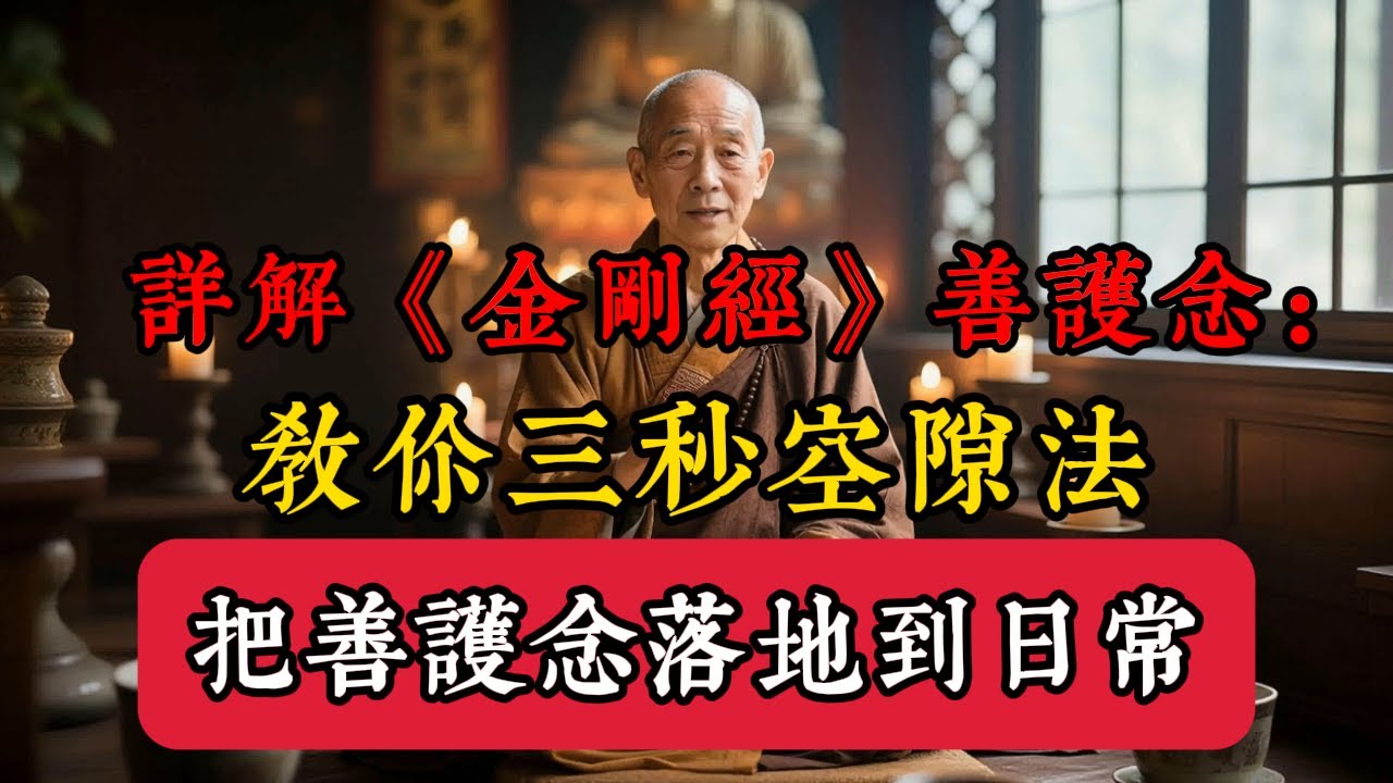 99% 的人痛苦，只因不懂這三個字：善護念！#善護念 #金剛經 #佛學智慧 #念頭管理 #焦慮怎麼辦 #失眠 #胡思亂想 #情緒內耗 #改命 #轉運 #因果 #覺知 #冥想 #心理療癒 #活在當下