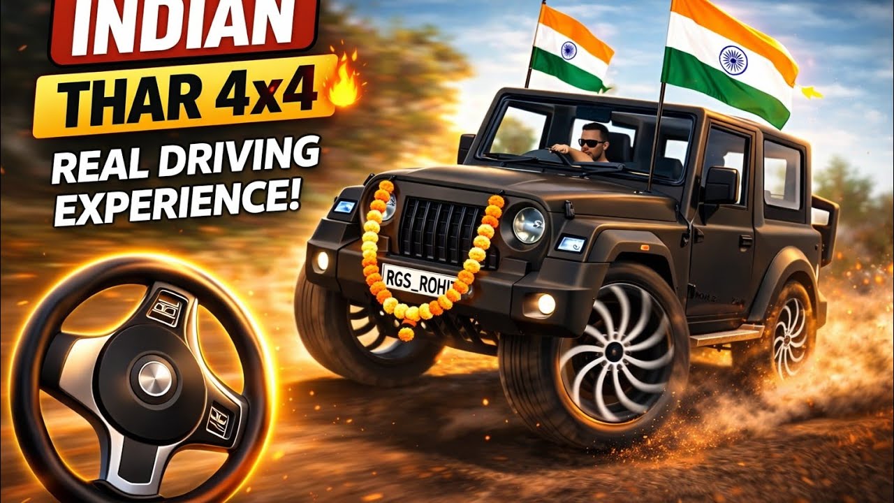 India Modified THAR Game Live 🔴 | Real Off Road King Driving in India | Wealth wala is live | #live