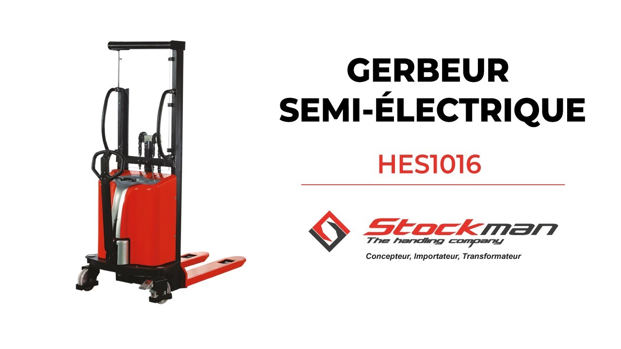 GERBEUR SEMI-ÉLECTRIQUE 1 TONNE HES1016 STOCKMAN