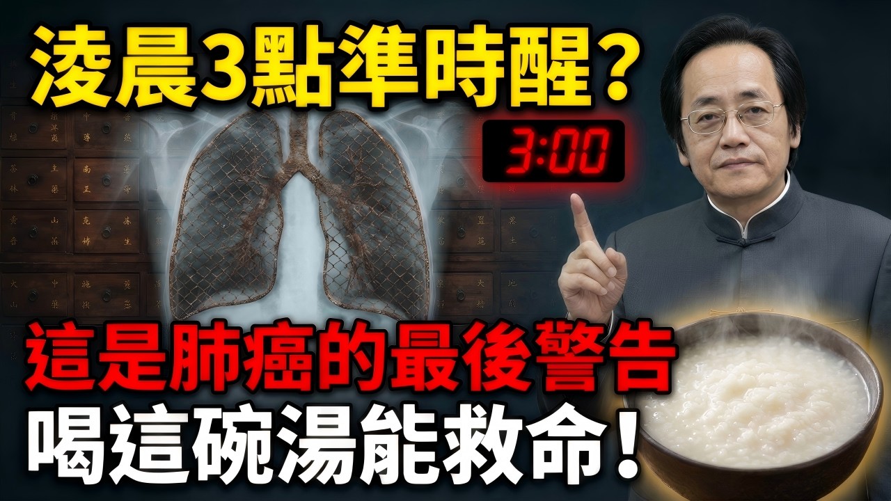 【寅時驚醒的物理學真相】肺腺癌從來不是突然發生的！當胸口出現這種「濕棉花」痛感，這三張「生死傳票」你已經收到了幾張？如果不喝這碗「化陰實」的笨湯，就是在拿命賭博！#中醫 #倪海廈 #肺癌 #養生
