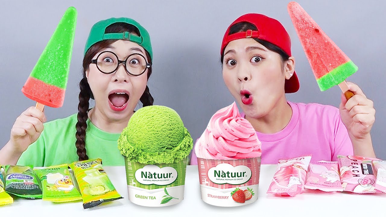 Es Krim Merah VS Hijau Mukbang DONA Indonesia
