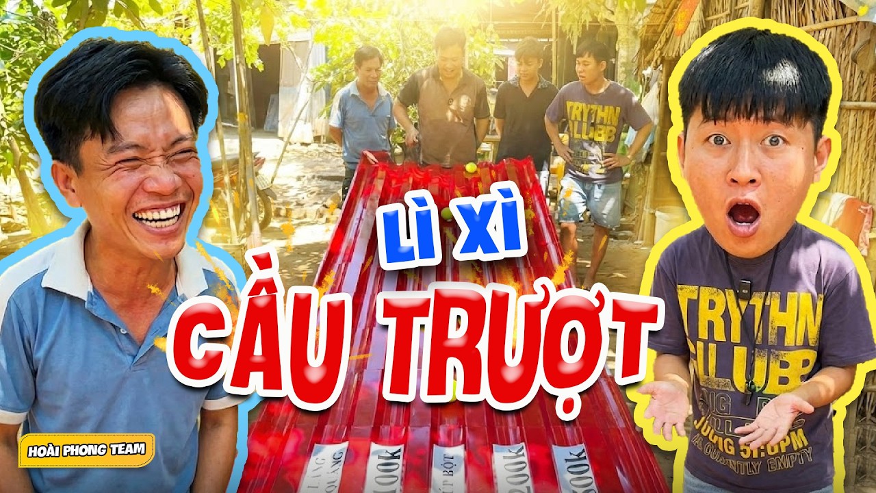 Trò Chơi Cầu Trượt Lì Xì Vui Nhộn Năm Mới | Team Hoài Phong TV