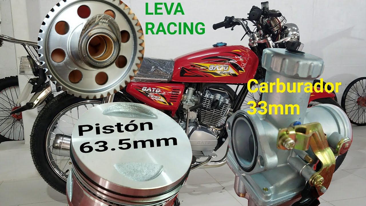 ❌POTENCIAR CG 150cc con CILIMDRO 63.5mm /CARBURADOR 33mm/ LEVA VINI V2