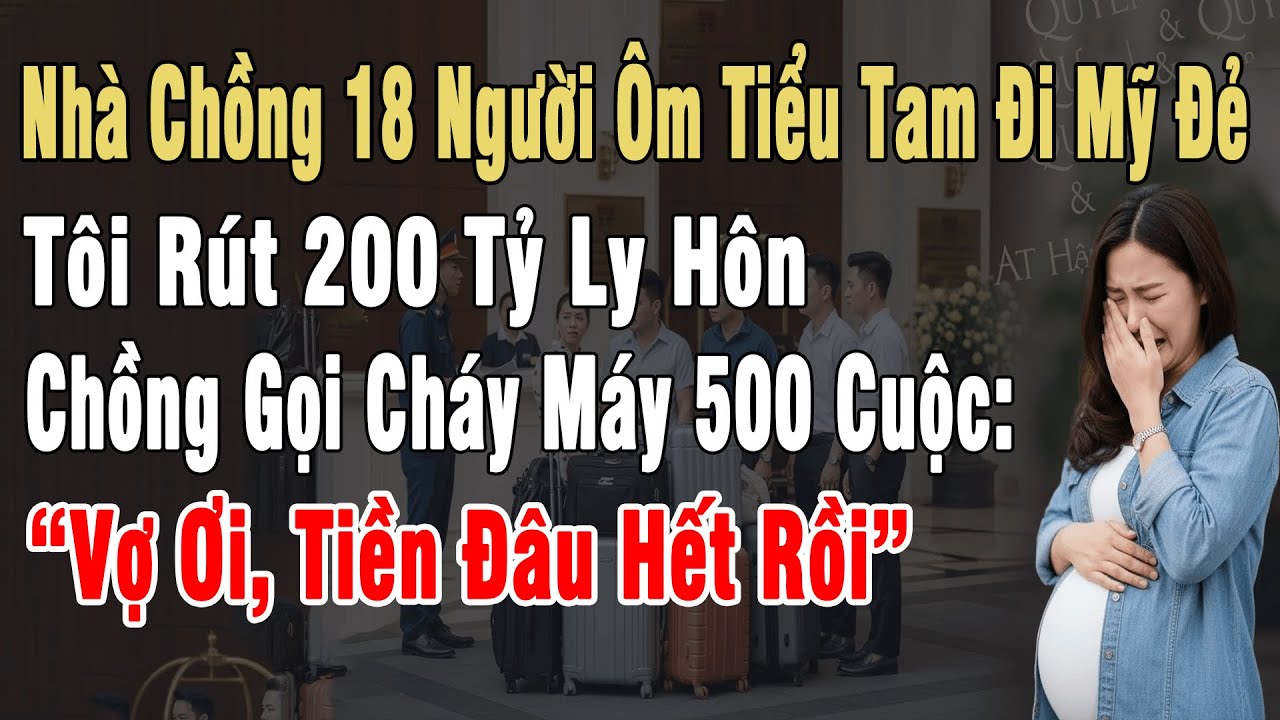 Nhà Chồng 18 Người Ôm Tiểu Tam Đi Mỹ Đẻ. Tôi Rút 200 Tỷ Ly Hôn. Chồng Gọi 500 Cuộc: Tiền Đâu Hết Rồi