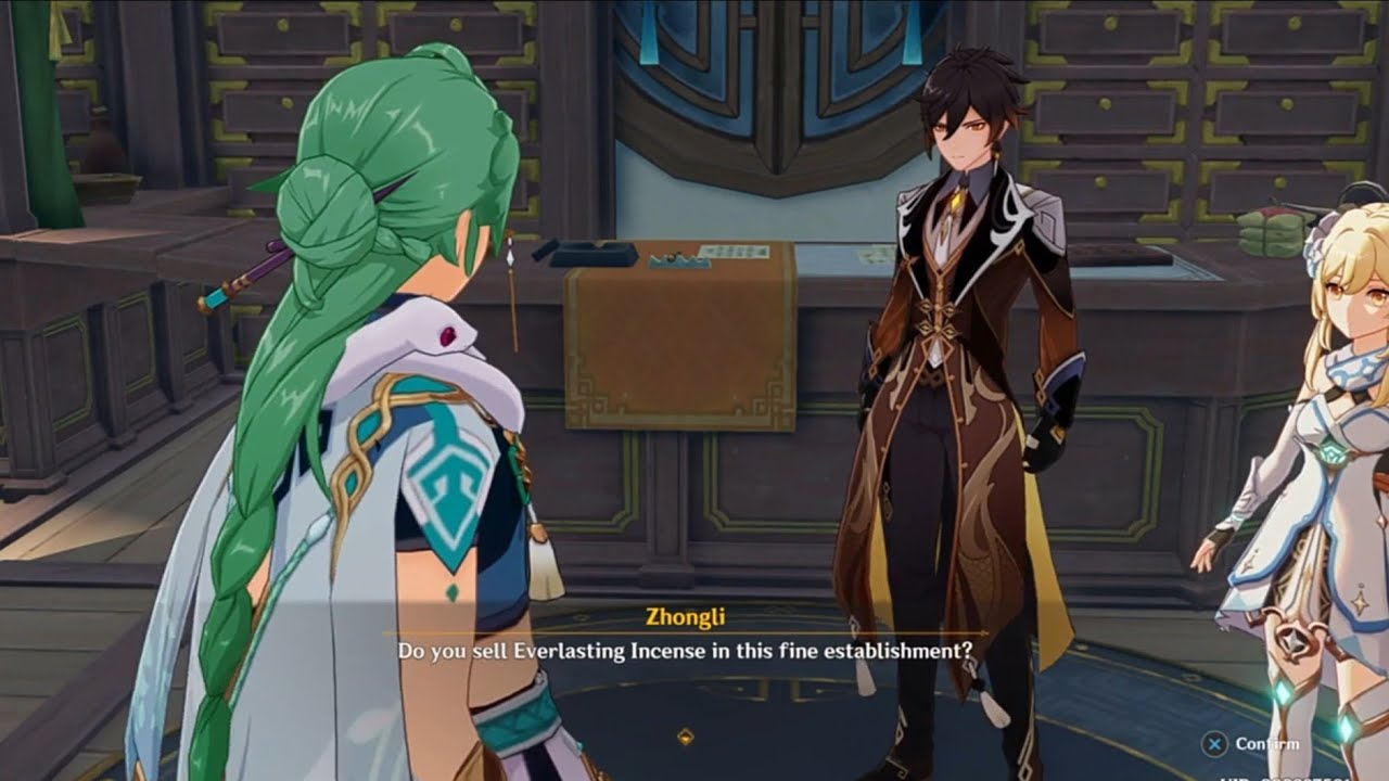 ZHONGLI MEETS BAIZHU GENSHIN IMPACT CUTSCENE