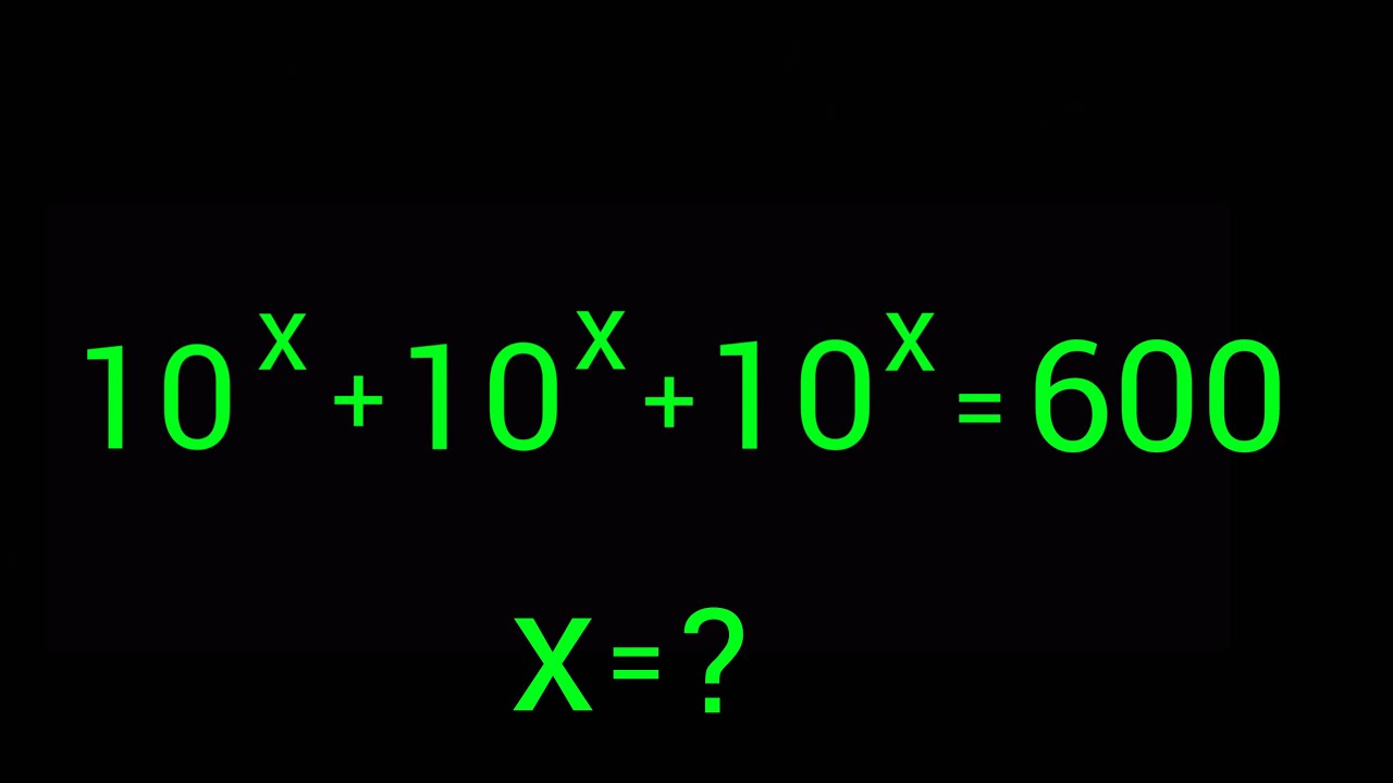 A Nice logarithm Exponent Math Simplification | Find X