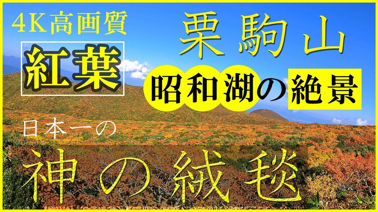 【4K 栗駒山登山】紅葉の超絶景『神の絨毯』！そして、期間限定解禁の『昭和湖』。山を染め上げる景色とともに須川コースを全紹介。週末登山の予習にも！