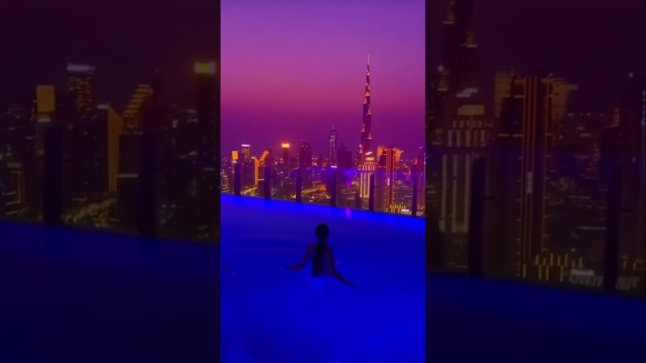 infinity pool at Address Sky view | #dubai #downtown #luxury #shorts #travel