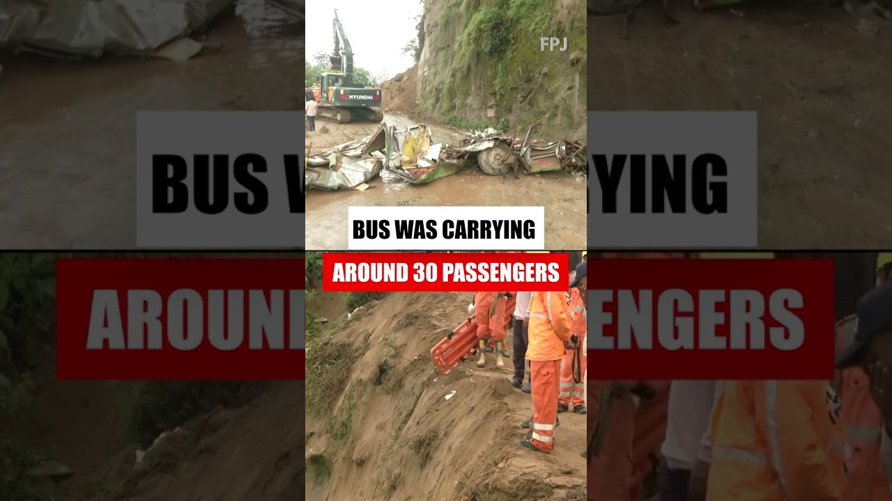 Himachal Bus Accident: Bus hit by massive landslide in Bilaspur, 15 Dead