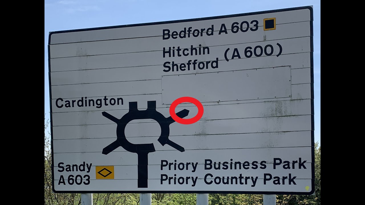 Cardington Roundabout; from A421 to Bedford 4th Exit.