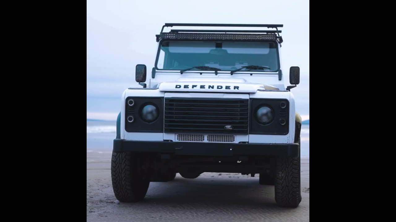 GLOHH GL-2 Set of 4 SMOKE / CLEAR Front Halo LED DRL Headlights for Land Rover Defender L316 90-16