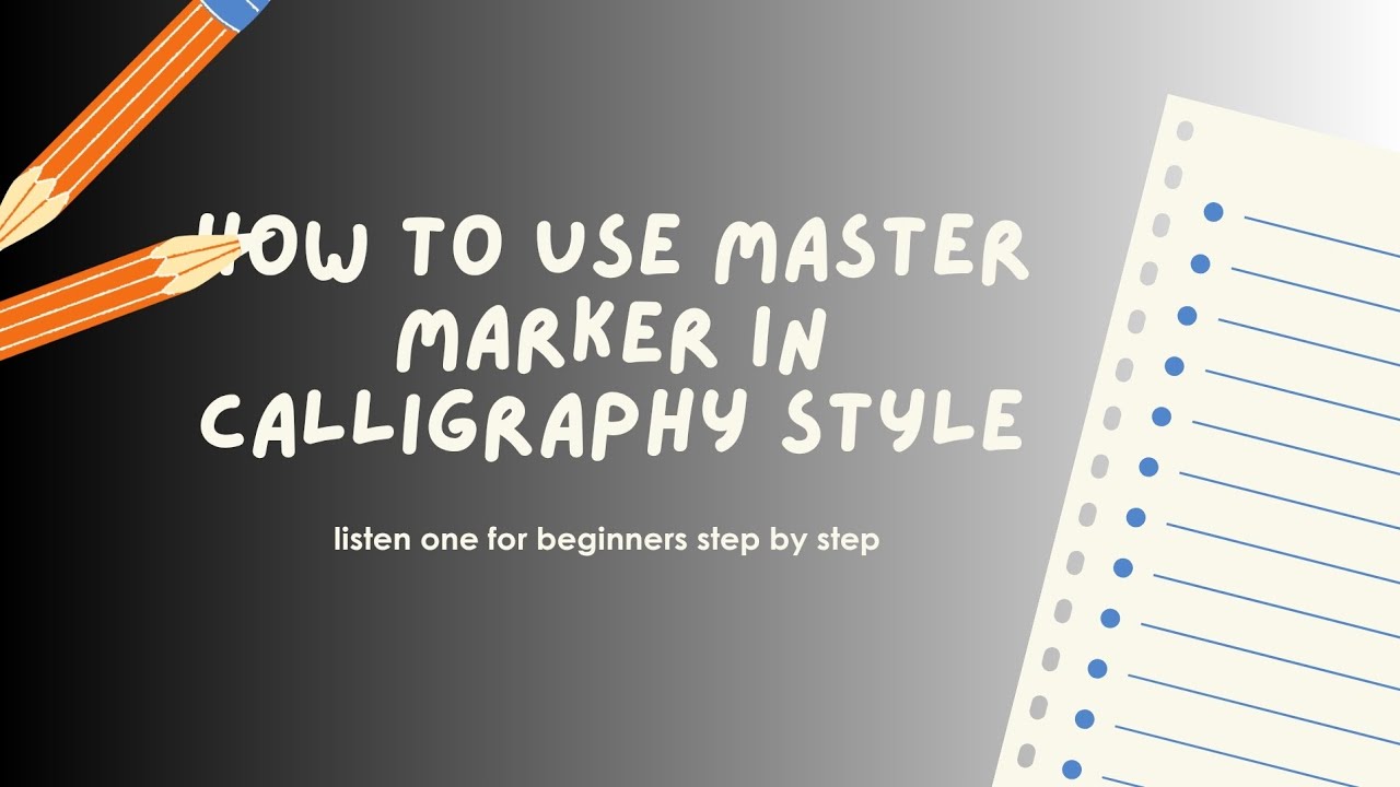 How to Use Marker for Calligraphy | Write English Names & Headings | Beginners Tutorial