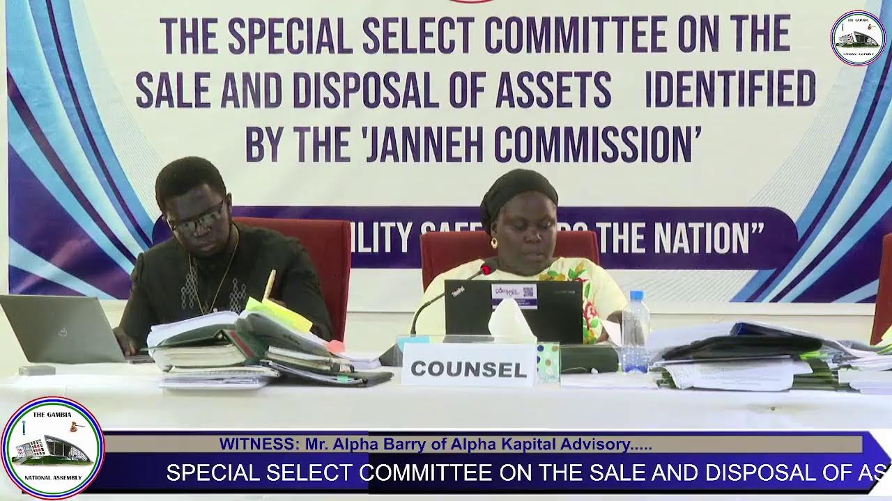 SPECIAL SELECT COMMITTEE ON THE SALE AND DISPOSAL OF ASSETS IDENTIFIED BY THE &lsquo;JANNEH COMMISSION&rsquo;