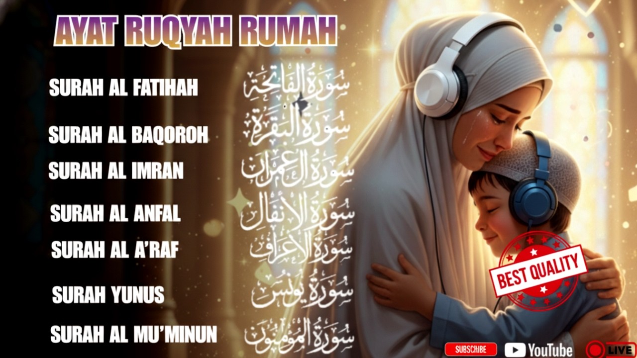 POWERFUL RUQYAH | RUQYAH RUMAH PENGUSIR JIN, SETAN & SIHIR DI RUMAH & TUBUH,PENENANG