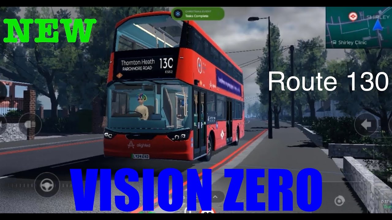 NEW ELECTROLINER VISION ZERO! | Route 130 | Shirley~Thornton Heath Parchmore Road | Roblox Croydon