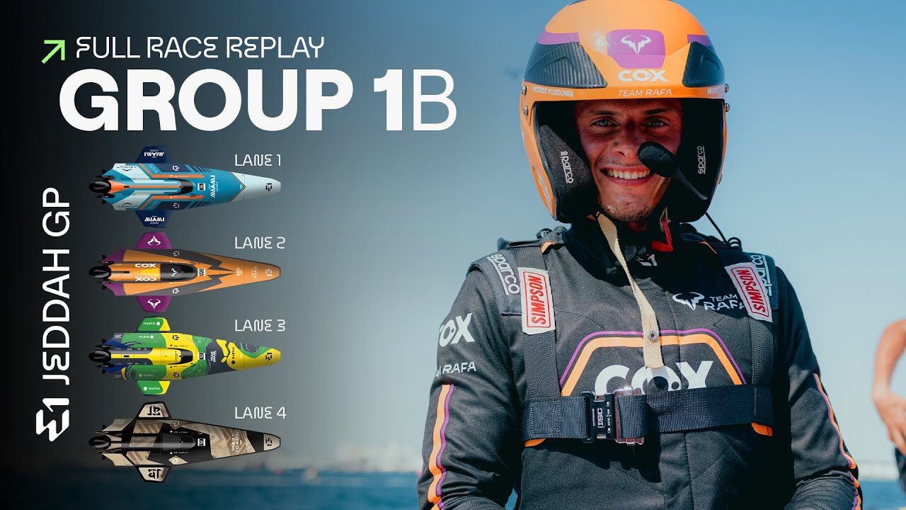FULL RACE: GROUP 1B | Team Rafa vs Team Miami vs Team Brady vs Team Brazil | E1 Jeddah GP