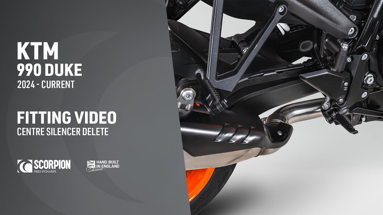 KTM 990 Duke Scorpion Centre Silencer Delete Fitting Video