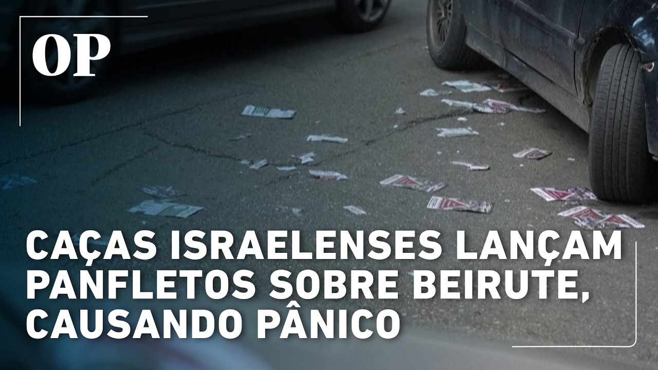 Caças israelenses lançam panfletos sobre Beirute, causando pânico
