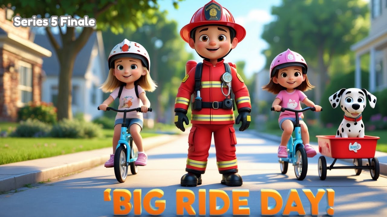 Bike Safety for Kids | Firefighter Finn Teaches Riding Safely in the Neighborhood