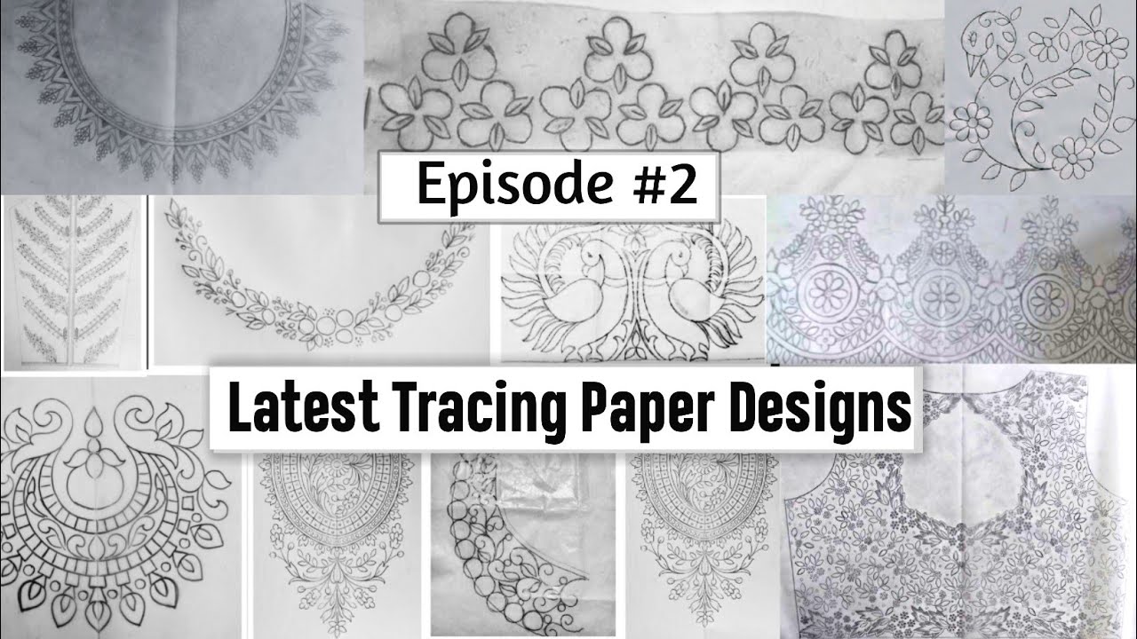 Tracing paper designs | Embroidery designs | Neck Designs | Aari Maggam #Blouse Designs