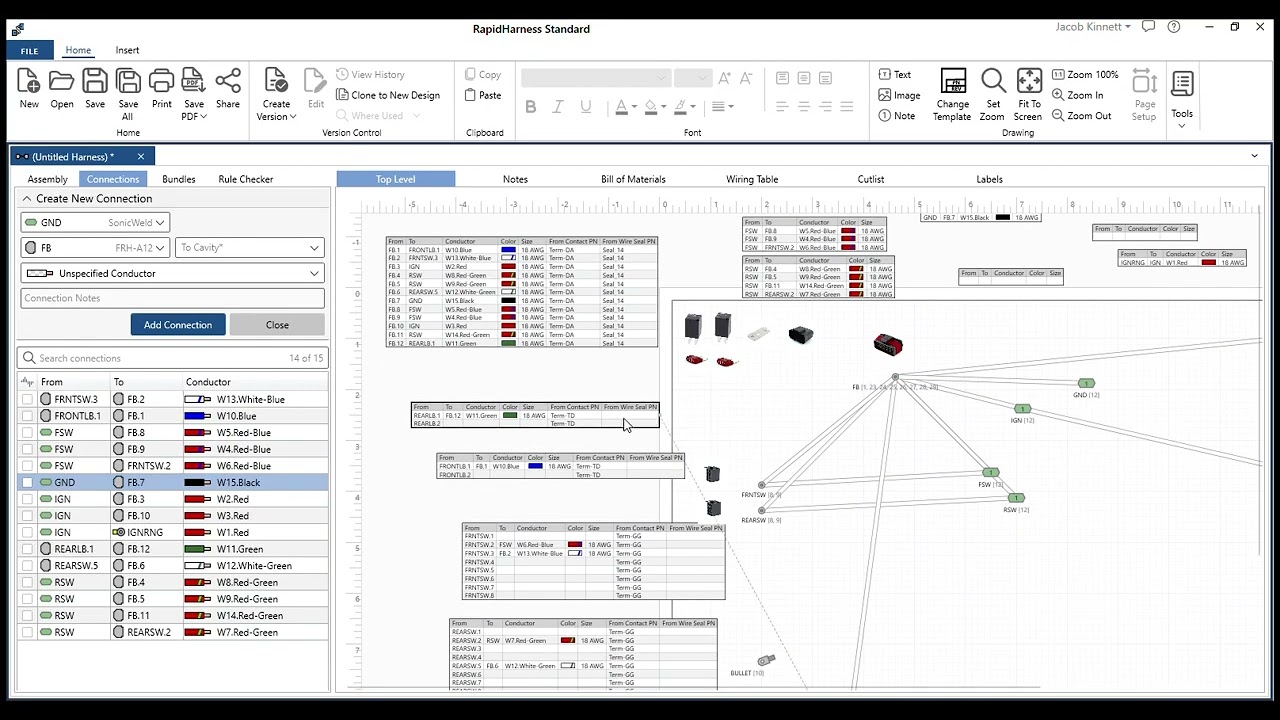 Making a new harness in Rapid Harness