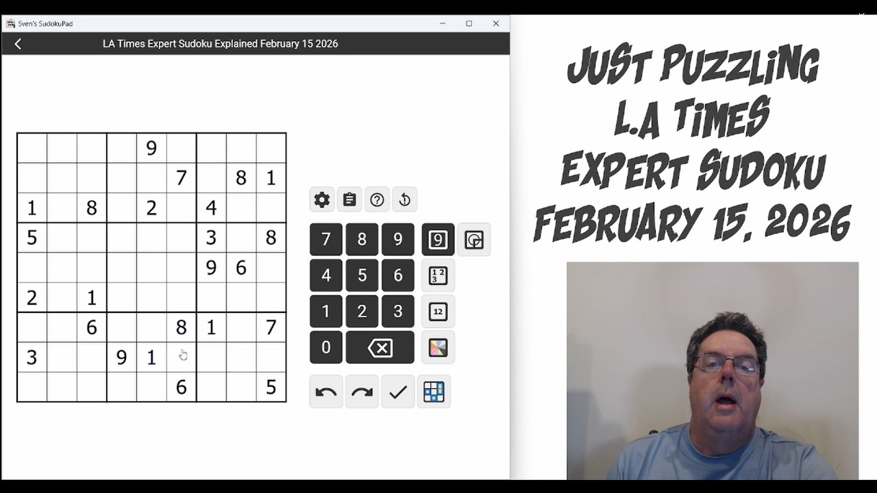 LA Times Expert Sudoku February 15 2026