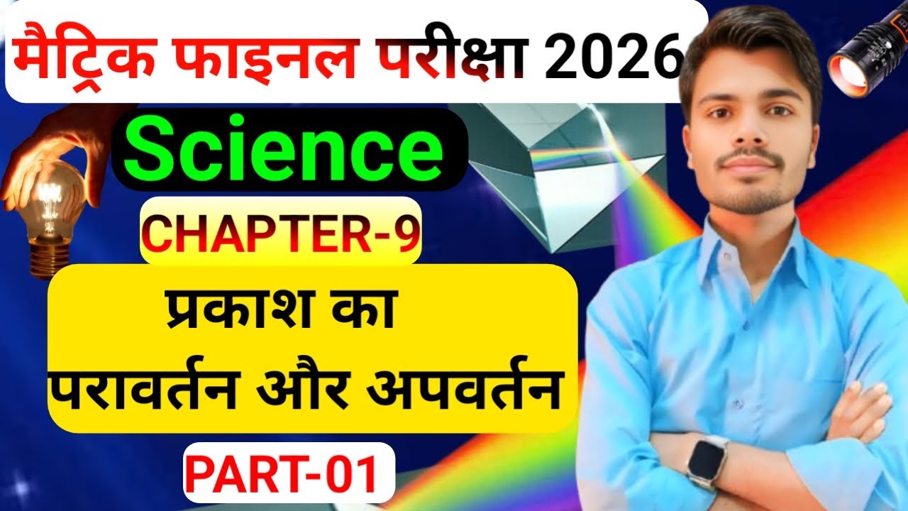 CHAPTER-9: प्रकाश का परावर्तन और अपवर्तन | Reflection and refrection of light| Ncert science