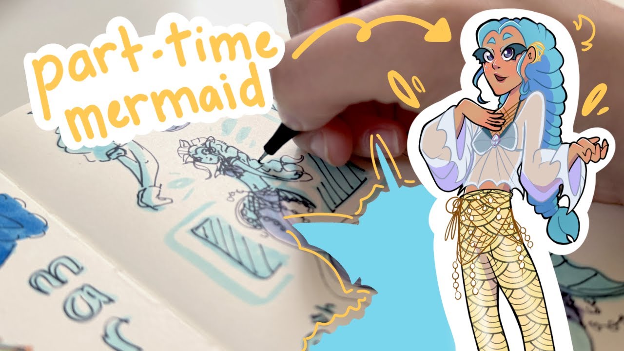 Turning Vaporeon into a part-time mermaid🐚💧 || pokemon eeveelution gijinka series
